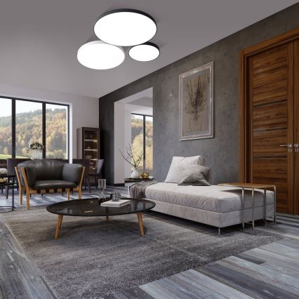 Eglo 98896 - Himmennettävä LED-kattovalaisin ZUBIETA-A LED/36W/230V + kauko-ohjaus