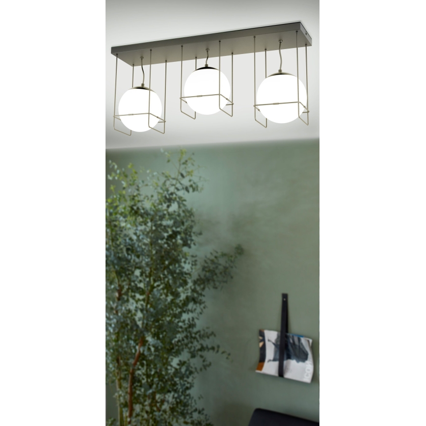 Eglo 99021 - Kattovalo VERSUOLA 3xE27/40W/230V
