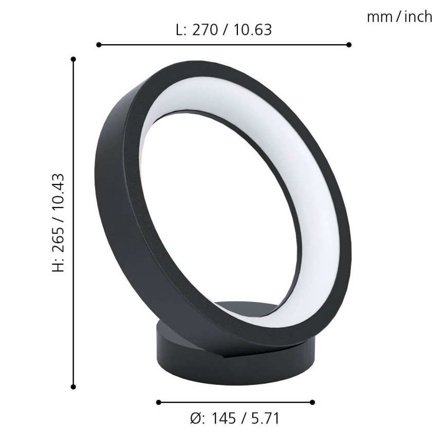 Eglo - LED RGB Himmennettävä pöytävalaisin MARGHERA-C LED/16W/230V