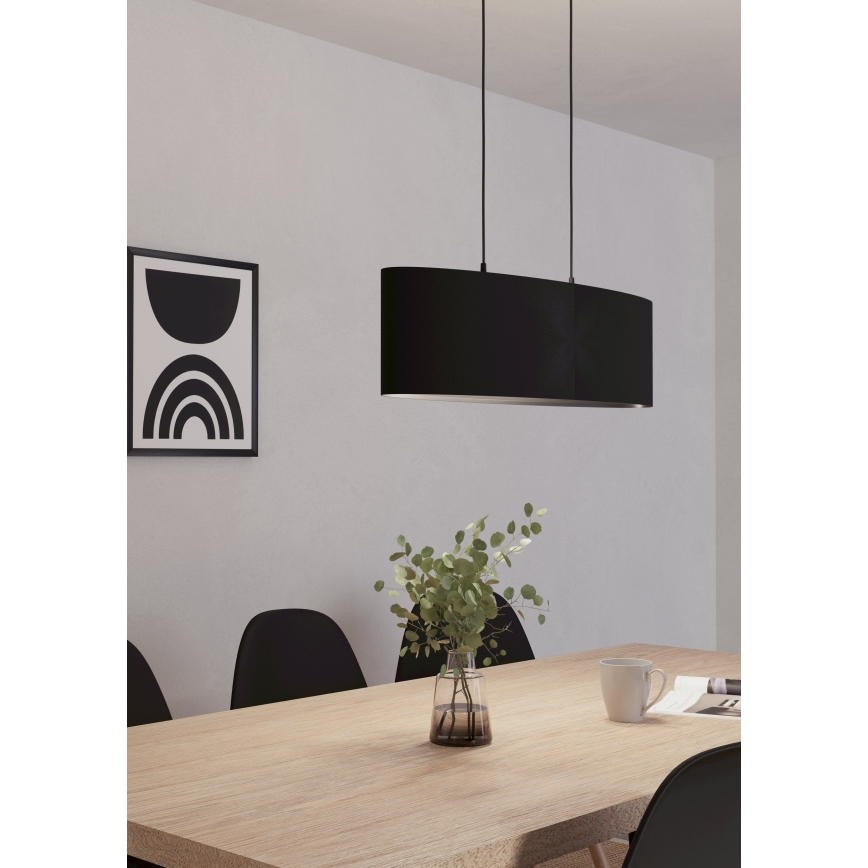 Eglo 99044 - Kattokruunu narulla MASERLO 2xE27/40W/230V