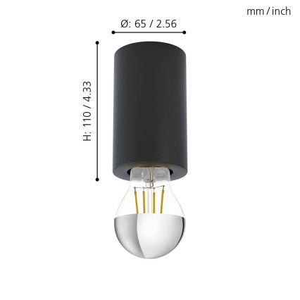 Eglo 99065 - Kattovalo SALUZZO 1xE27/40W/230V