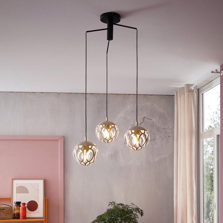 Eglo 99073 - Kattokruunu narulla MIRTAZZA 3xE27/60W/230V