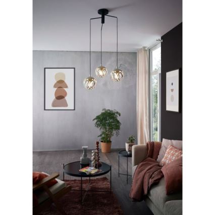 Eglo 99073 - Kattokruunu narulla MIRTAZZA 3xE27/60W/230V