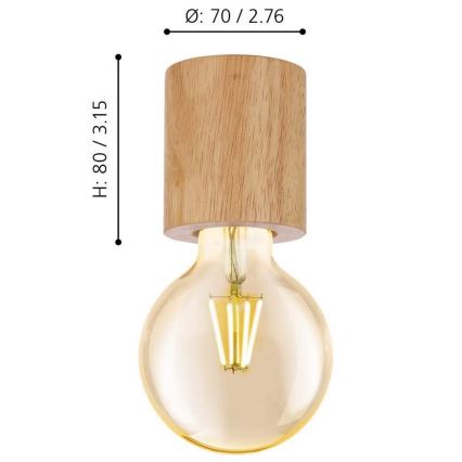 Eglo 99077 - Kattovalo TURIALDO 1xE27/28W/230V
