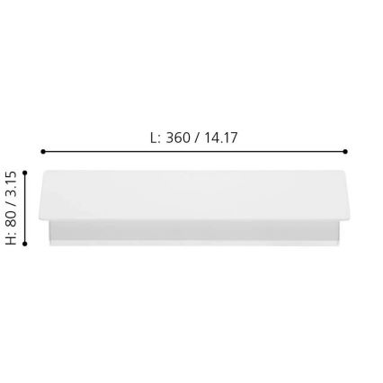 Eglo 99086 - LED-seinävalaisin ZUBIALDE LED/12W/230V
