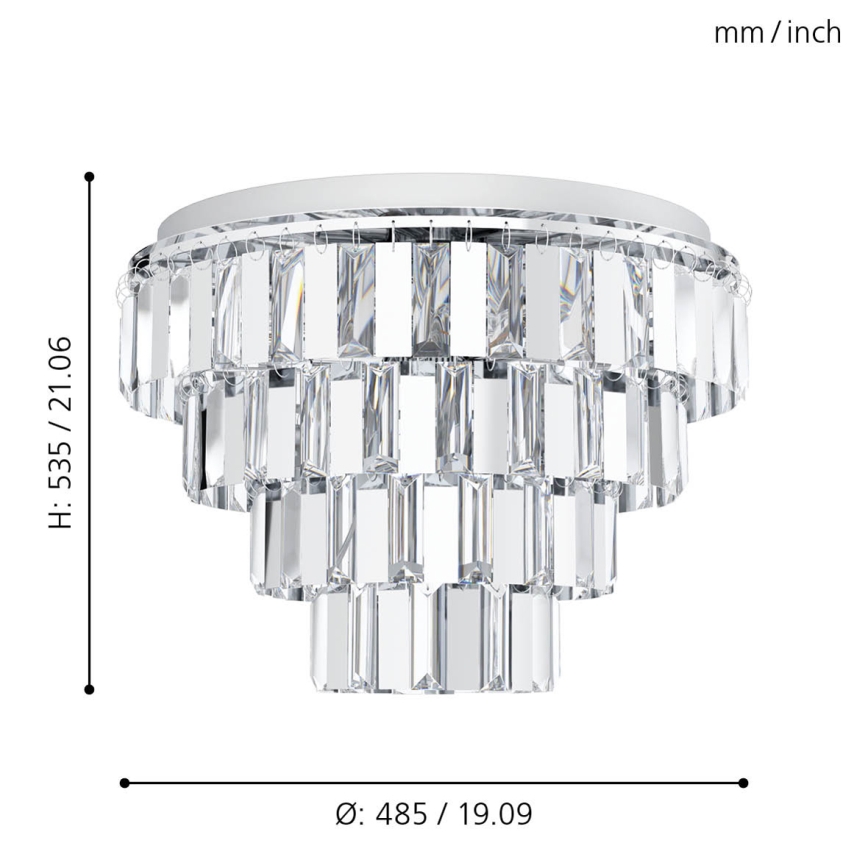 Eglo 99093 - Kattokruunu ketjussa ERSEKA 7xE14/40W/230V
