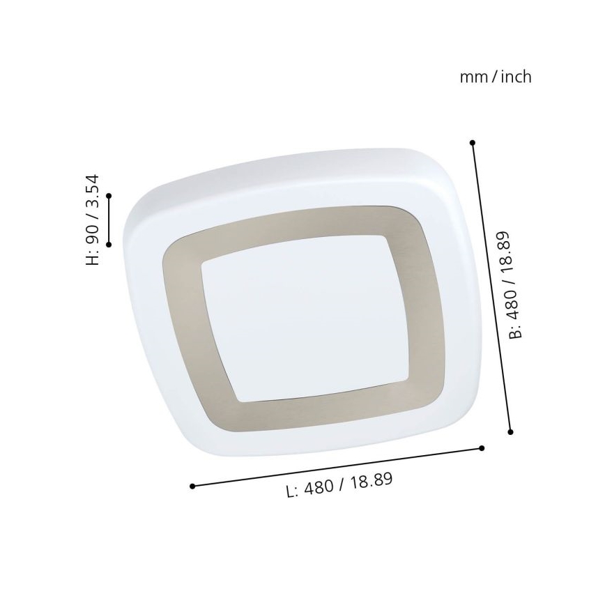 Eglo 99109 - LED-kattovalaisin RUIDERA LED/22W/230V