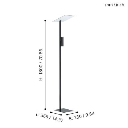 Eglo 99113 - LED-lattiavalaisin BUDEMSEA 2xGU10/5W/230V
