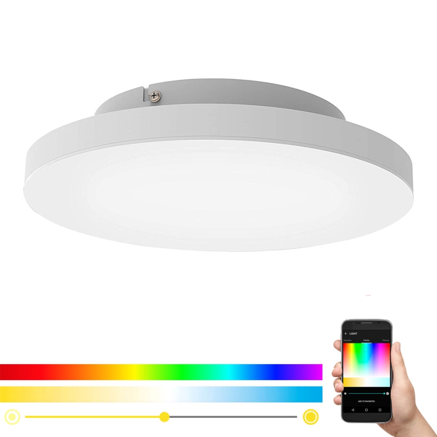 Eglo - Himmennettävä LED-RGB-kattovalaisin TURCONA-C LED/15W/230V + Kaukosäädin