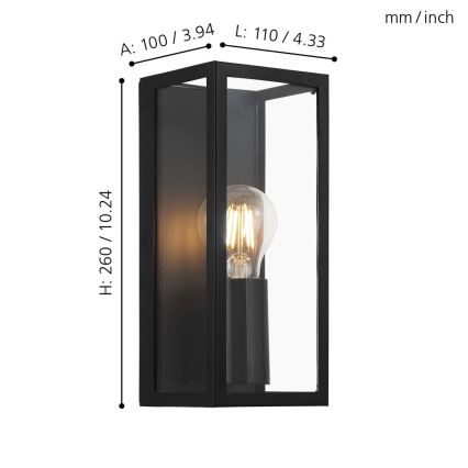 Eglo 99123 - Kylpyhuoneen seinävalaisin AMEZOLA 1xE27/60W/230V