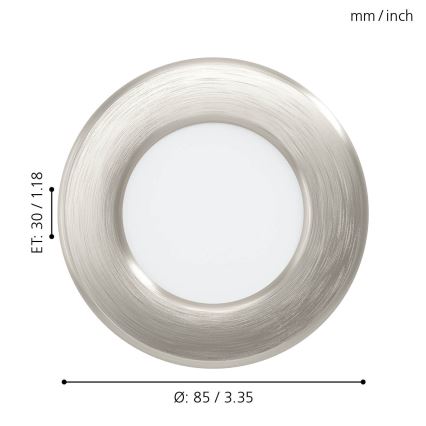 Eglo 99136 - Riippuva LED-kattovalaisin FUEVA 5 LED/2,7W/230V