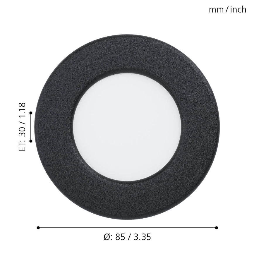 Eglo 99213 - LED-kattovalaisin kylpyhuoneeseen FUEVA 5 LED/2,7W/230V IP44