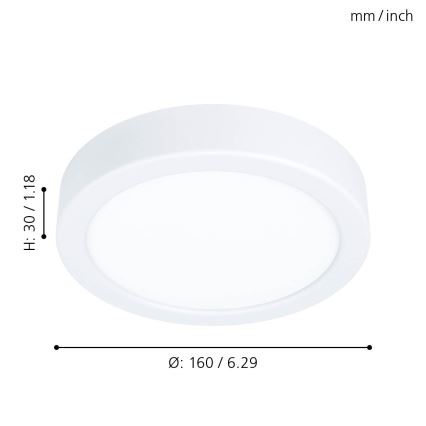 Eglo 99215 - LED-kattovalaisin FUEVA 5 LED/10,5W/230V