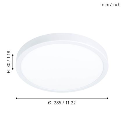 Eglo 99217 - LED-kattovalaisin FUEVA 5 LED/20W/230V