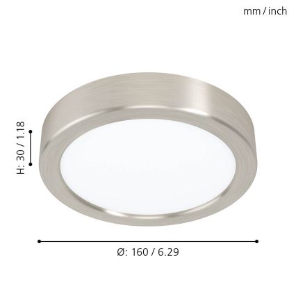 Eglo 99218 - LED-kattovalaisin FUEVA 5 LED/10,5W/230V
