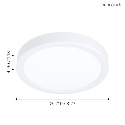 Eglo 99226 - LED-kattovalaisin FUEVA 5 LED/16,5W/230V