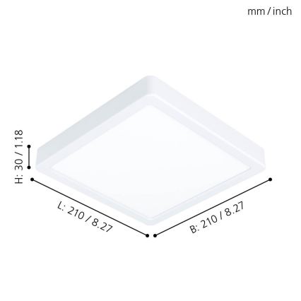 Eglo 99237 - LED-kattovalaisin FUEVA 5 LED/16,5W/230V