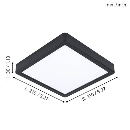 Eglo 99244 - LED-kattovalaisin FUEVA 5 LED/16,5W/230V