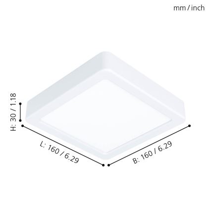 Eglo 99246 - LED-kattovalaisin FUEVA 5 LED/10,5W/230V