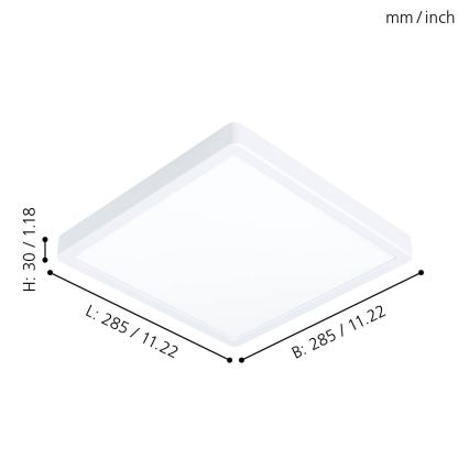 Eglo 99248 - LED-kattovalaisin FUEVA 5 LED/20W/230V