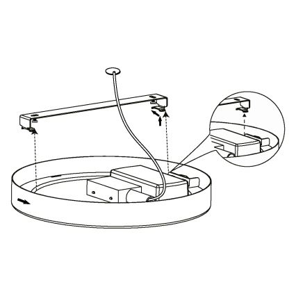 Eglo 99258 - Himmennettävä LED-kattovalaisin FUEVA 5 LED/16,5W/230V