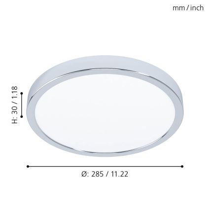 Eglo 99266 - LED-kattovalaisin kylpyhuoneessa FUEVA 5 LED/20W/230V IP44
