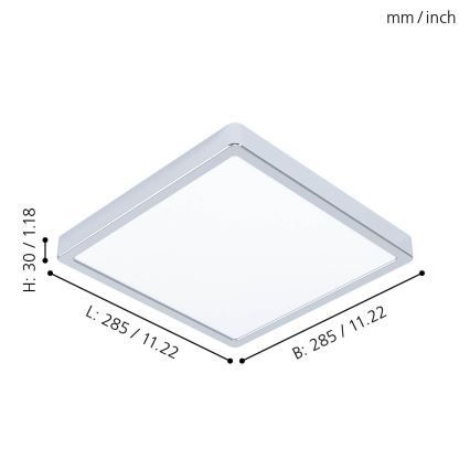 Eglo 99269 - LED-kattovalaisin kylpyhuoneessa FUEVA 5 LED/20W/230V IP44