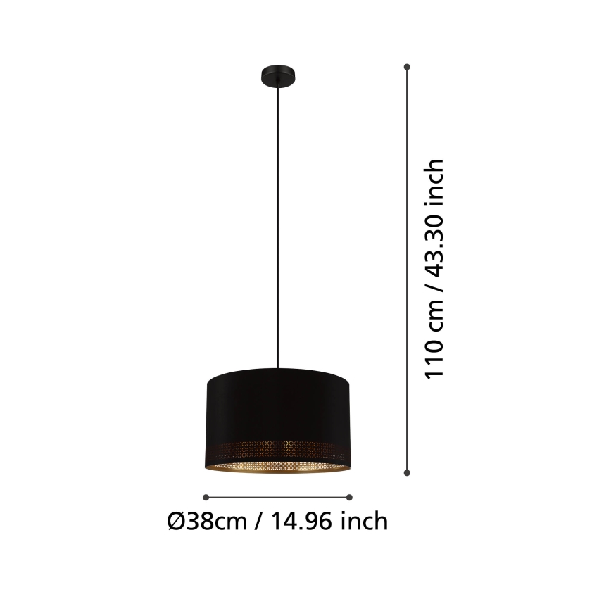 Eglo 99273 - Kattokruunu narulla ESTEPERRA 1xE27/40W/230V
