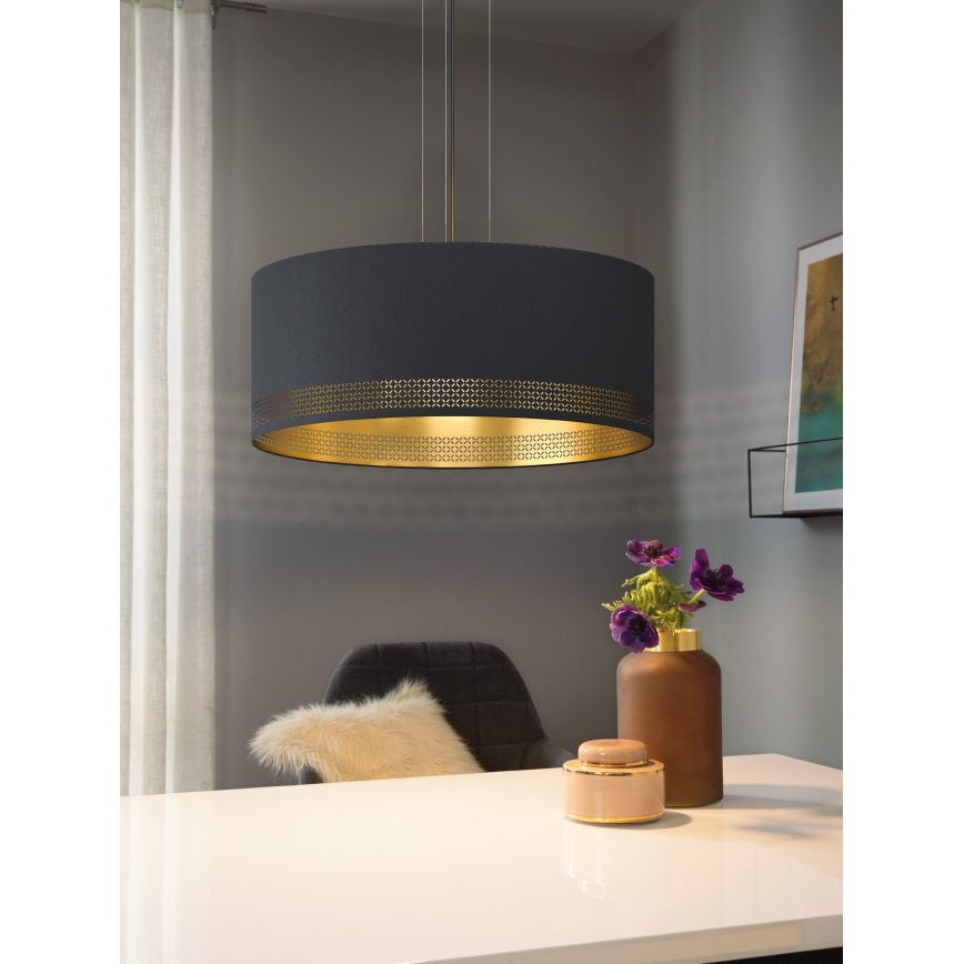 Eglo 99274 - Kattokruunu narulla ESTEPERRA 3xE27/40W/230V
