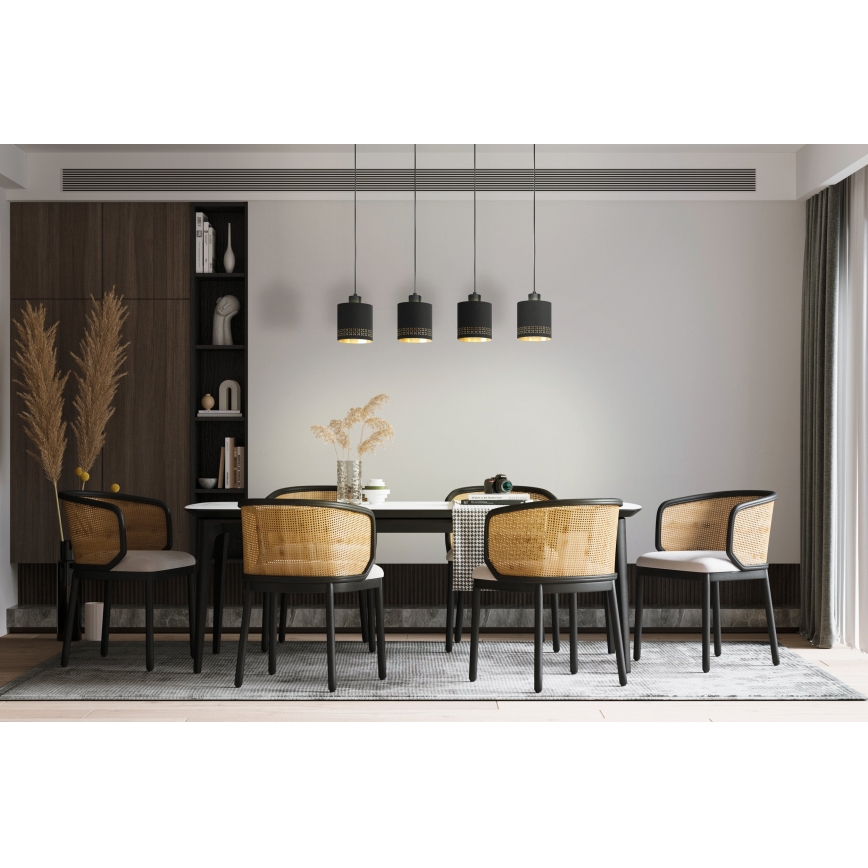 Eglo 99275 - Kattokruunu narulla ESTEPERRA 4xE27/28W/230V