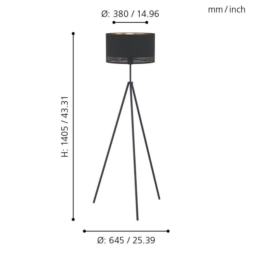 Eglo 99279 - Lattialamppu ESTEPERRA 1xE27/40W/230V