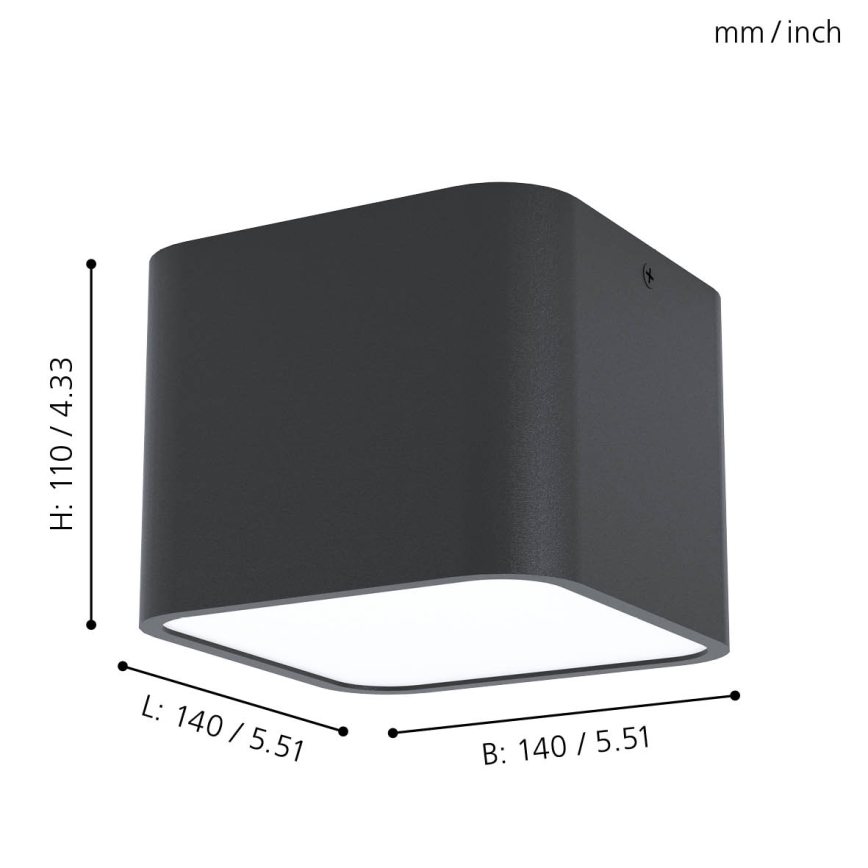 Eglo 99283 - Kattovalo GRIMASOLA 1xE27/28W/230V