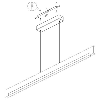 Eglo 99293 - Himmennettävä LED-kattokruunu narussa CAMACHO LED/25,5W/230V