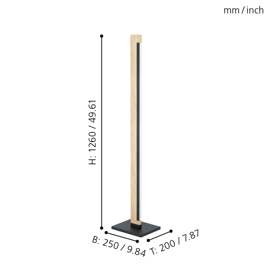 Eglo - LED Himmennettävä kosketus lattialamppu CAMACHO LED/22W/230V