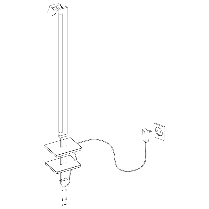 Eglo - LED Himmennettävä kosketus lattialamppu CAMACHO LED/22W/230V