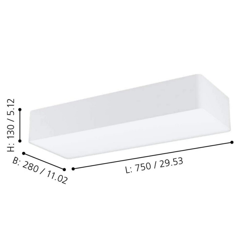 Eglo 99298 - Kattovalo POSADERRA 3xE27/28W/230V