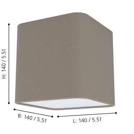 Eglo 99302 - Kattovalo POSADERRA 1xE27/28W/230V