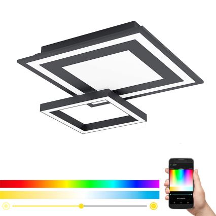 Eglo - Himmennettävä LED-RGB-kattovalaisin SAVATAEILA-C LED/20W/230V