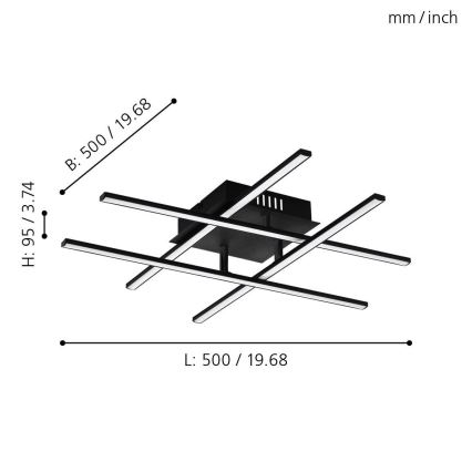 Eglo 99316 - LED-kattovalaisin LASANA LED/5,2W/230V