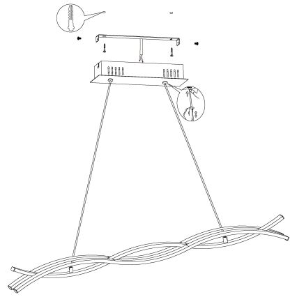 Eglo 99317 - LED-kattokruunu narussa LASANA LED/36W/230V