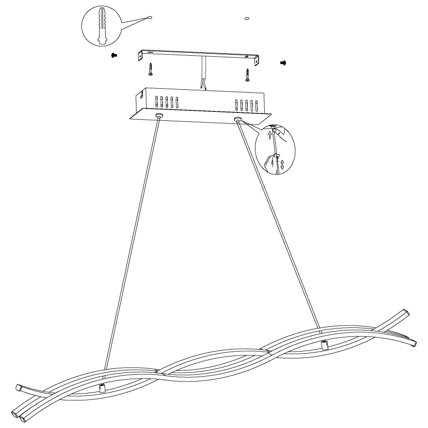 Eglo 99317 - LED-kattokruunu narussa LASANA LED/36W/230V