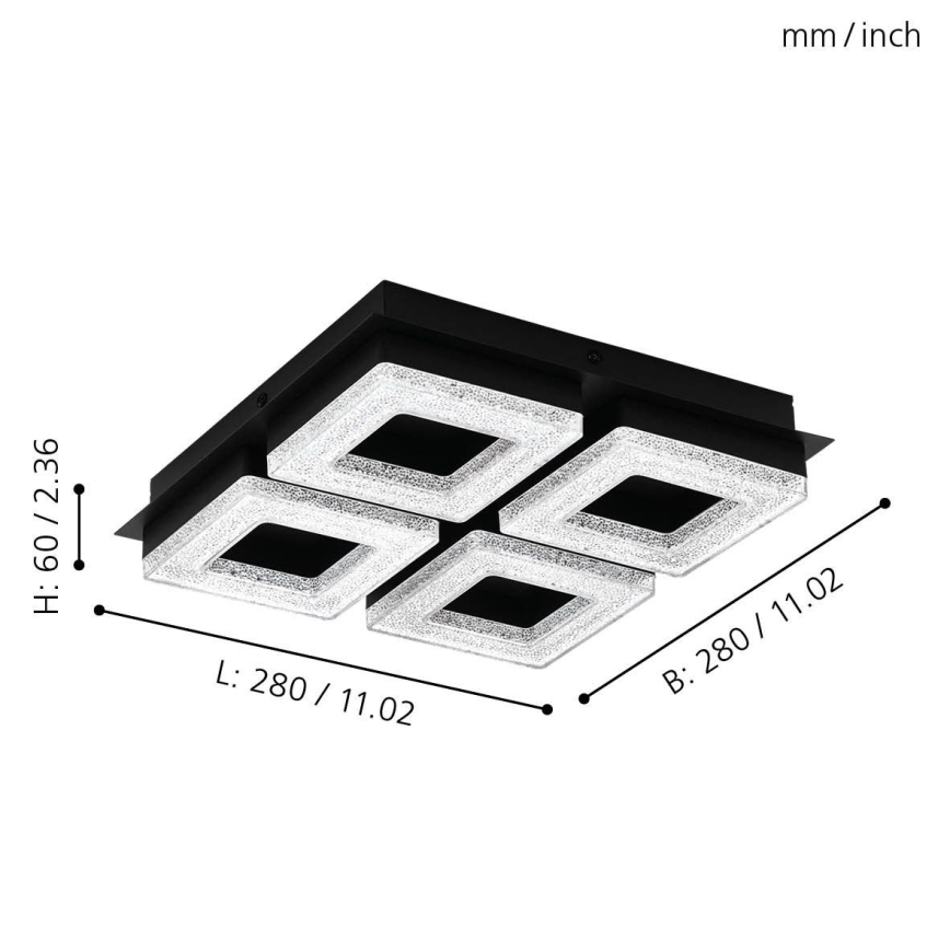 Eglo 99326 - LED-kattovalaisin FRADELO 4xLED/4W/230V
