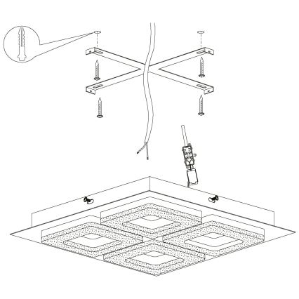 Eglo 99326 - LED-kattovalaisin FRADELO 4xLED/4W/230V