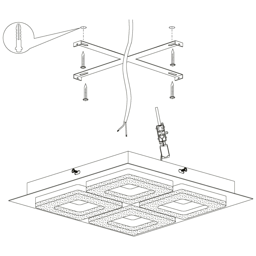 Eglo 99326 - LED-kattovalaisin FRADELO 4xLED/4W/230V