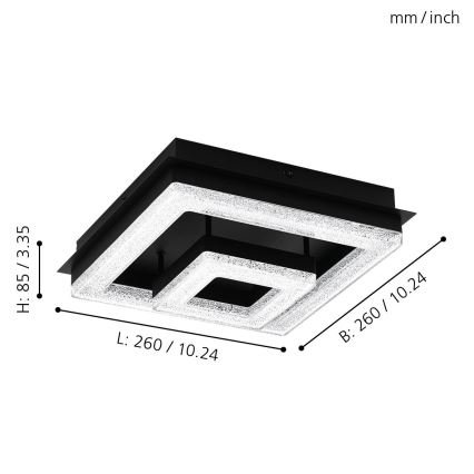 Eglo 99327 - LED-kattovalaisin FRADELO LED/12W/230V
