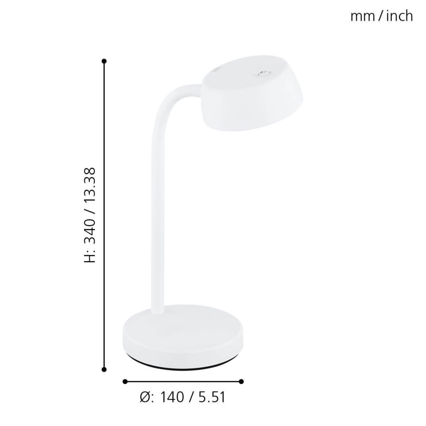 Eglo 99334 - LED-pöytävalaisin CABALES LED/4,5W/230V