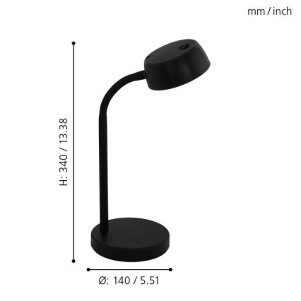 Eglo 99335 - LED-pöytävalaisin CABALES LED/4,5W/230V