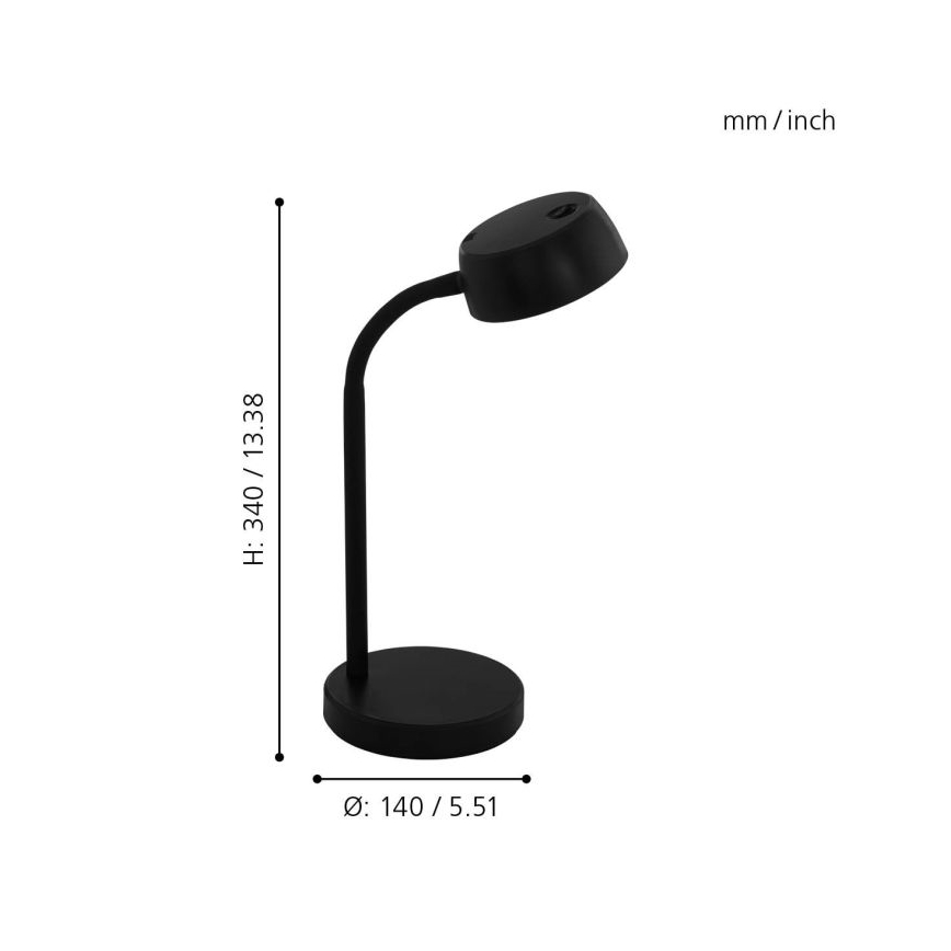 Eglo 99335 - LED-pöytävalaisin CABALES LED/4,5W/230V