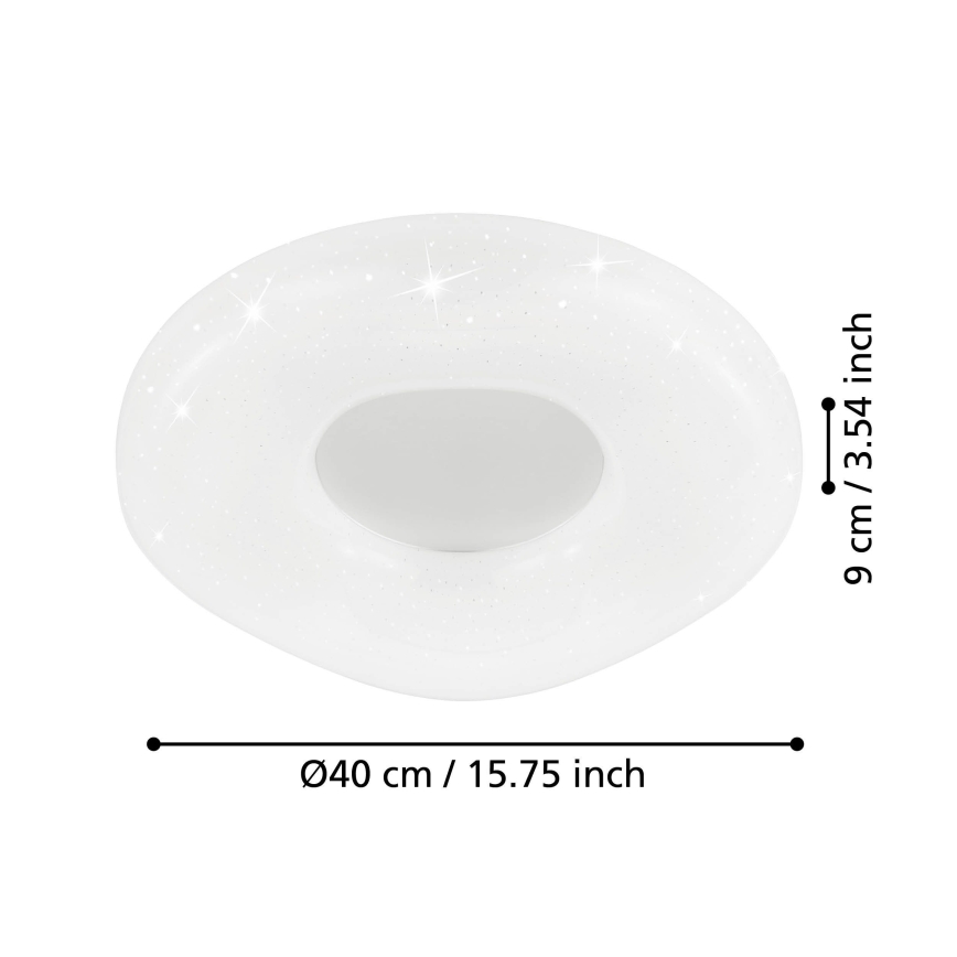 Eglo - Himmennettävä LED-kattovalaisin LED/18W/230V + kauko-ohjaus