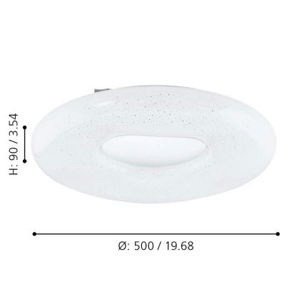Eglo - Himmennettävä LED-kattovalaisin LED/24W/230V + kauko-ohjaus